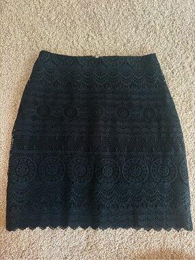 bebe Black Lace Pencil Skirt
